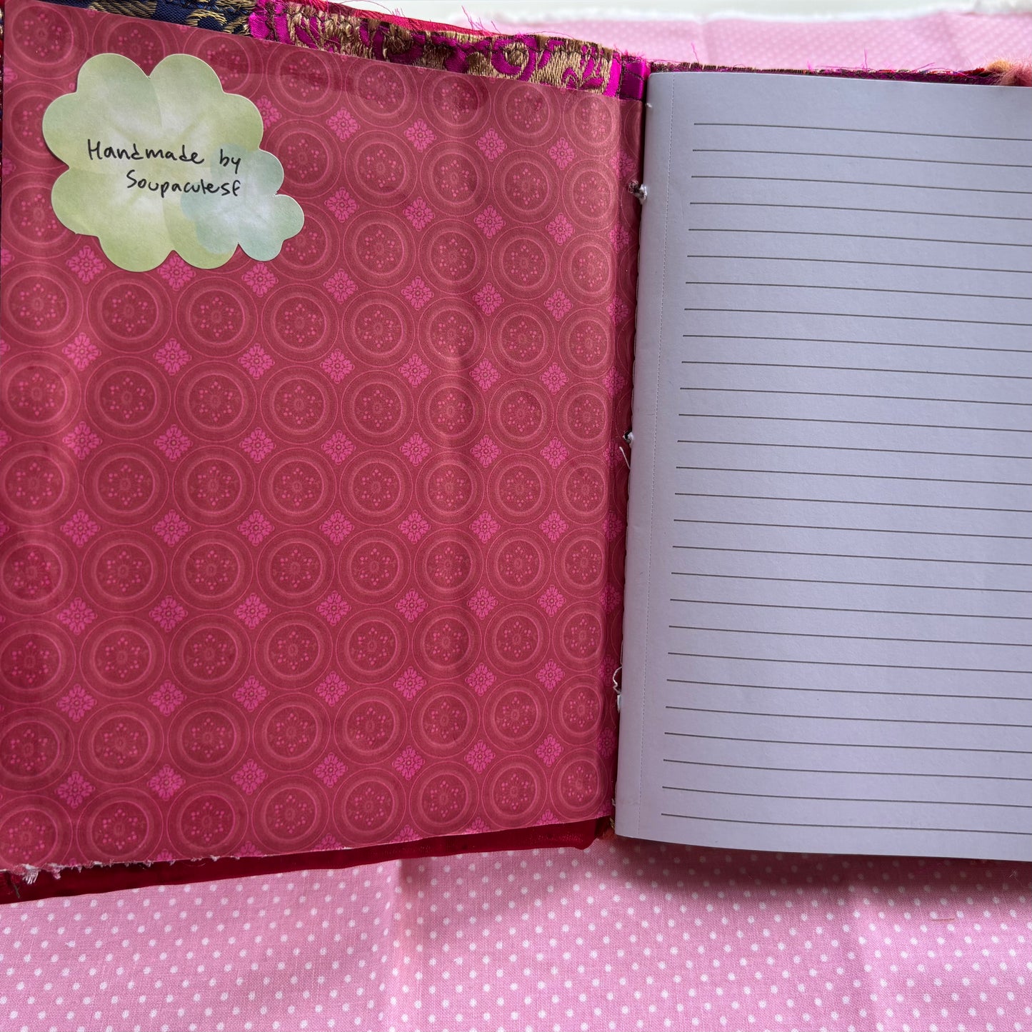 Red Luck Flower Journal Notebook