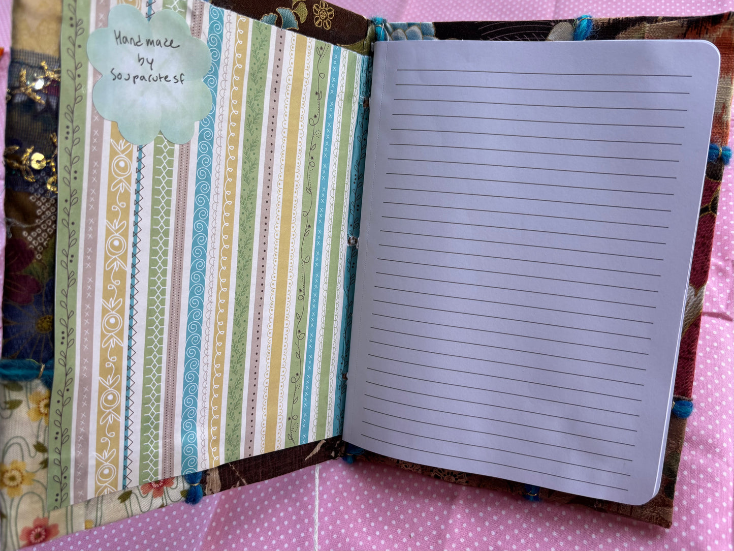 Blue Cream Notebook Journal