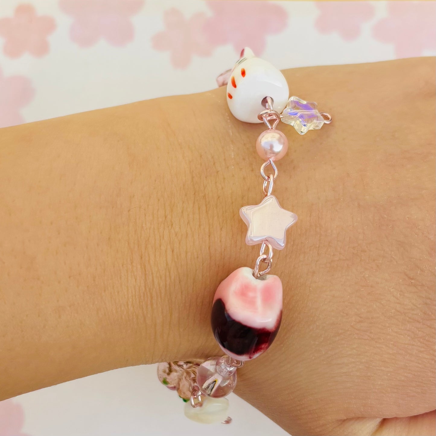 Pink and White Pearl Bracelet