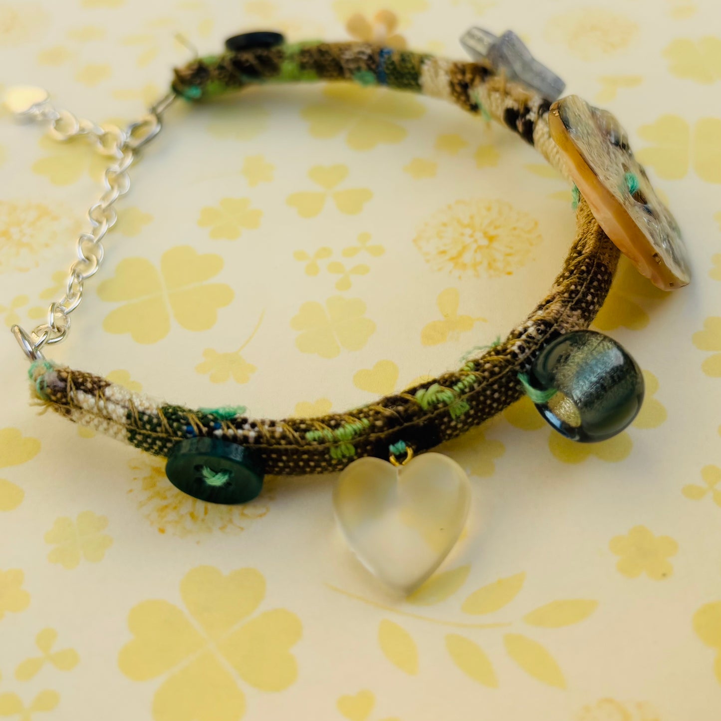 Whimsical Pearl Button Bracelet