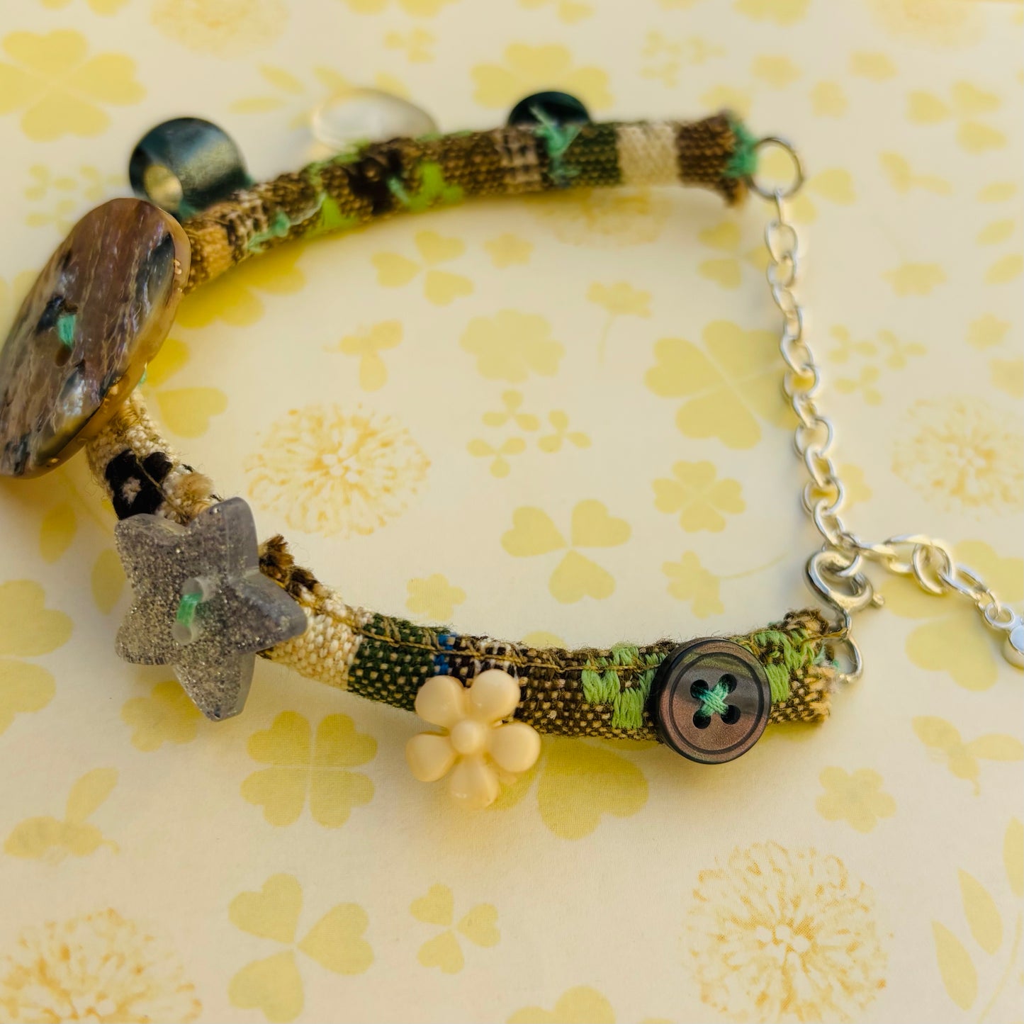 Whimsical Pearl Button Bracelet