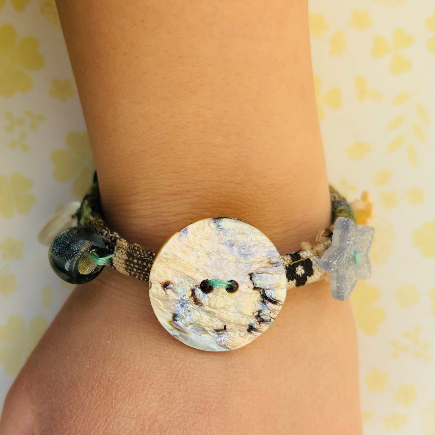 Whimsical Pearl Button Bracelet