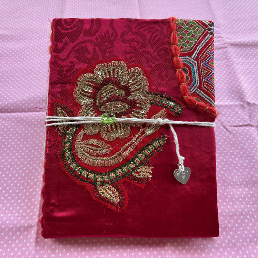 Red Luck Flower Journal Notebook