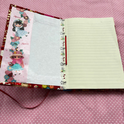 Red Floral Gold Notebook